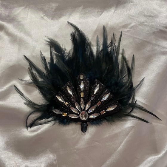 Feathered Hair Clip (Style1) Black