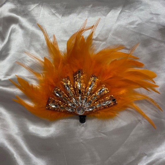 Feathered Hair Clip (Style1) Orange