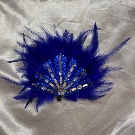 Feathered Hair Clip (Style1) Royal Blue