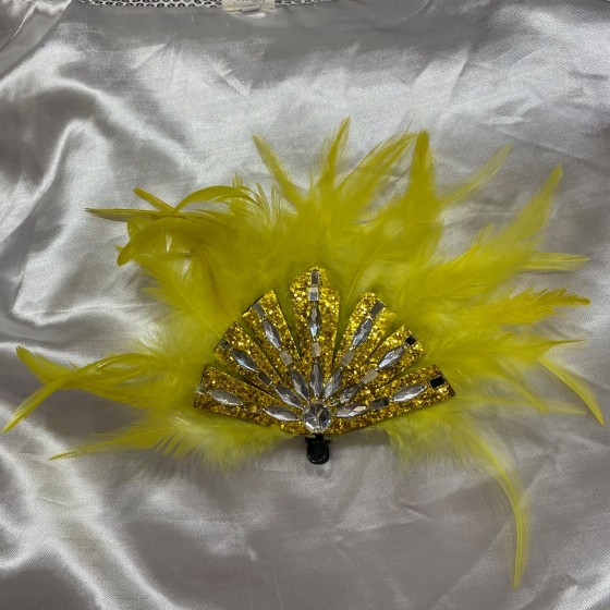 Feathered Hair Clip (Style1) Yellow