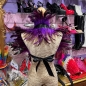Black and Purple Feather Ribbon Wrap