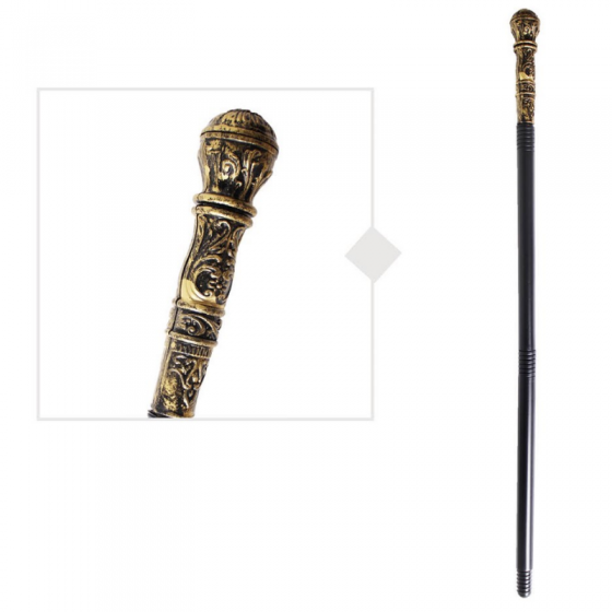 Gold and Black Collapsible Cane