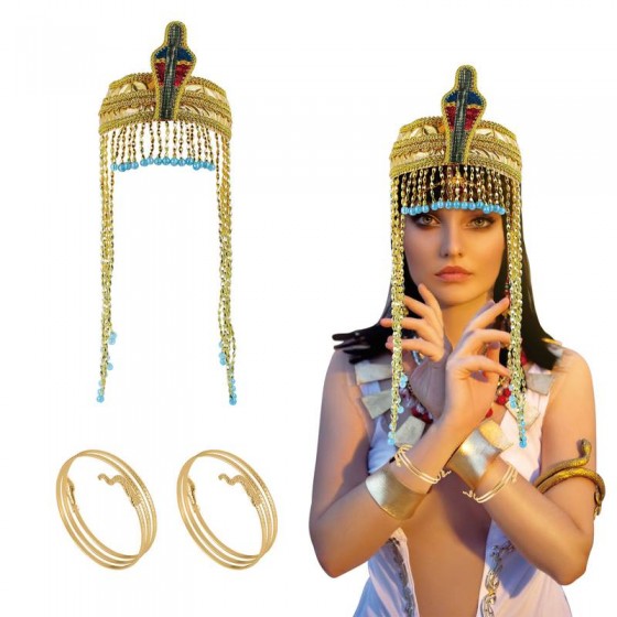 Gold Three Piece Egyptian Accessory Set