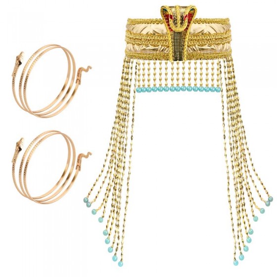 Gold Three Piece Egyptian Accessory Set