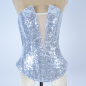 Silver Sequin Burlesque Corset Silver Sequin Burlesque Corset