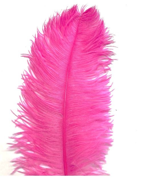 Ostrich Feather Plume 55-60cm Hot Pink