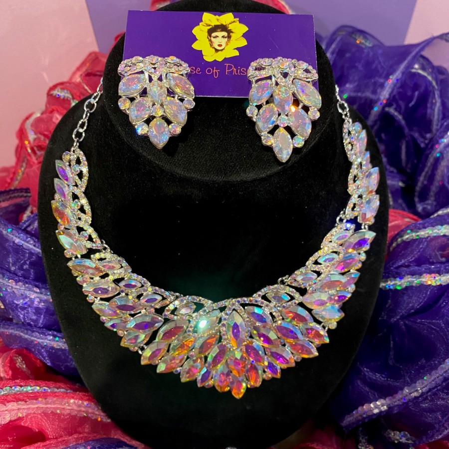 Aurora Borealis Crystal Diamante Jewellery Set-6