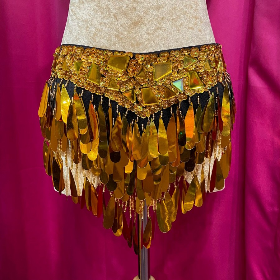 Gold Teardrop Sequin Skirt