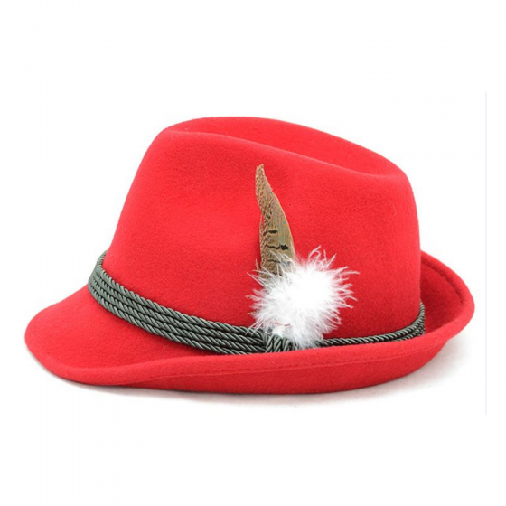 Red Oktoberfest Fedora Hat