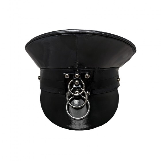 Black Festival Captain Hat with Rings