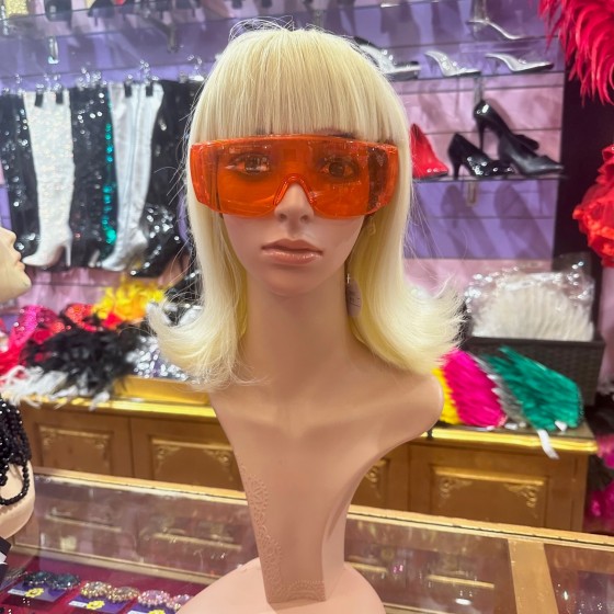 Neon Orange Transparent Sunglasses