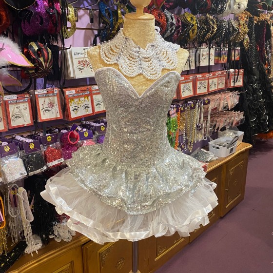 Silver Sequin Pixie Dress