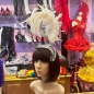 Silver & White Tivoli Twist Mini Showgirl Feathered Headpiece