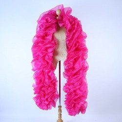 Hot Pink Fluffy Crystal Organza Boa 250cm