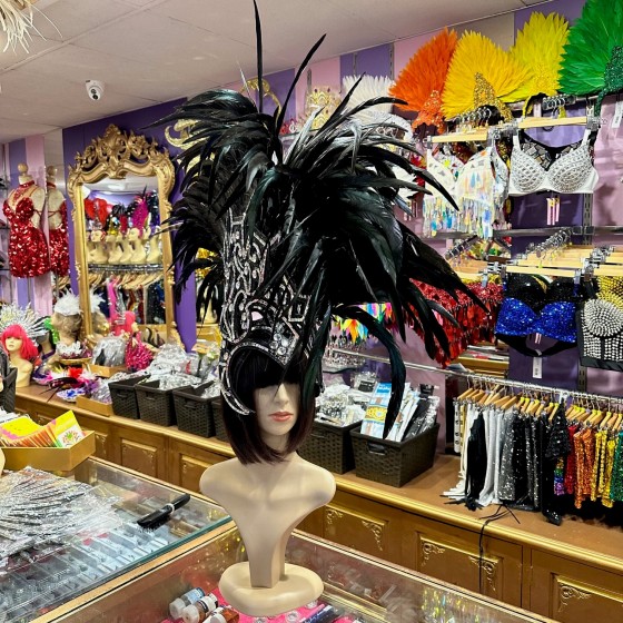 Deluxe Feathered Mohawk Headpiece