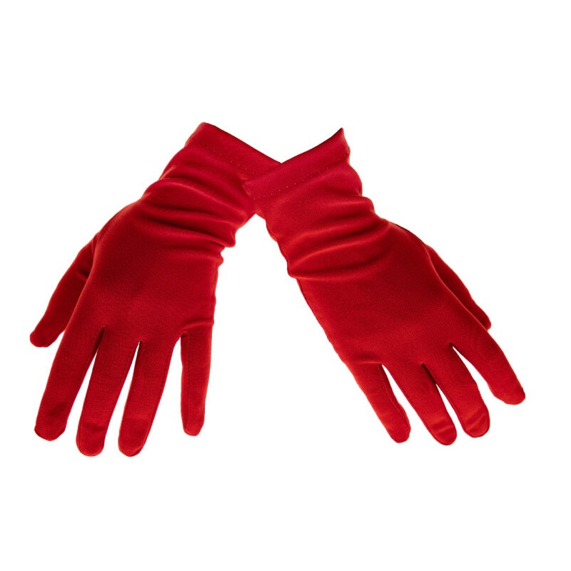 Red Short Wrist Lycra Glove