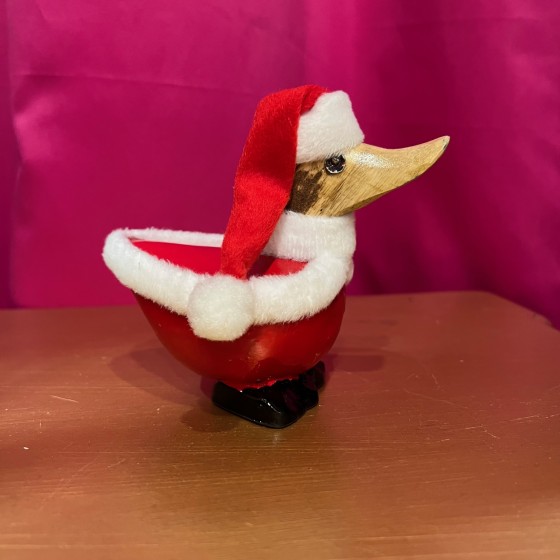 Wooden Mini Duck Christmas Decoration