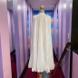 White Satin Pleated Cape