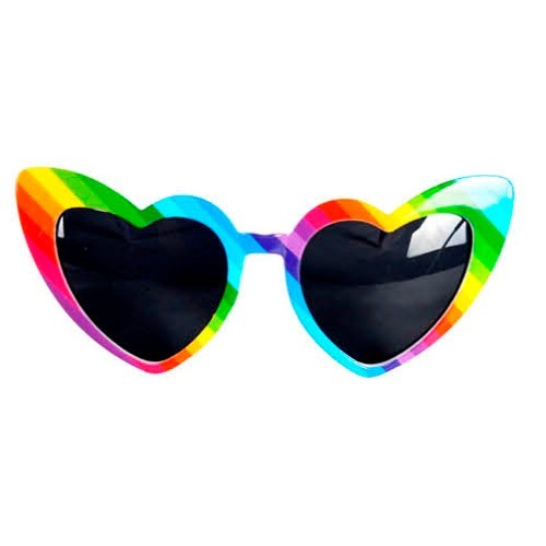 Rainbow Pride Heart Sunglasses