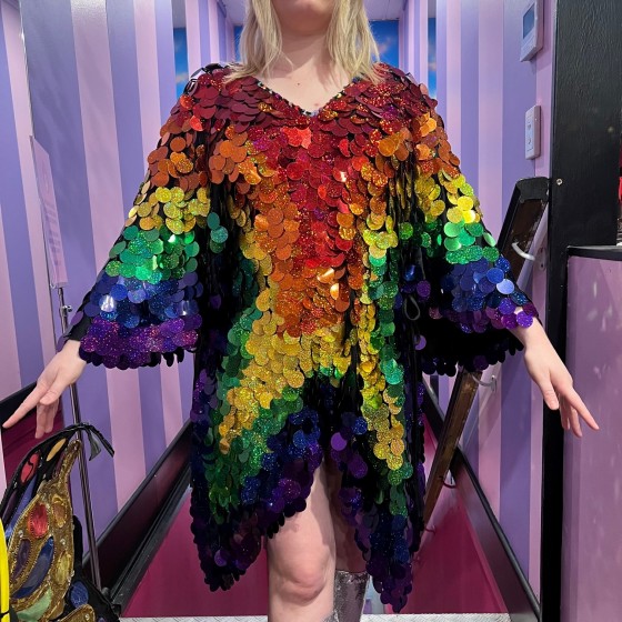 Deluxe Butterfly Sequin Poncho