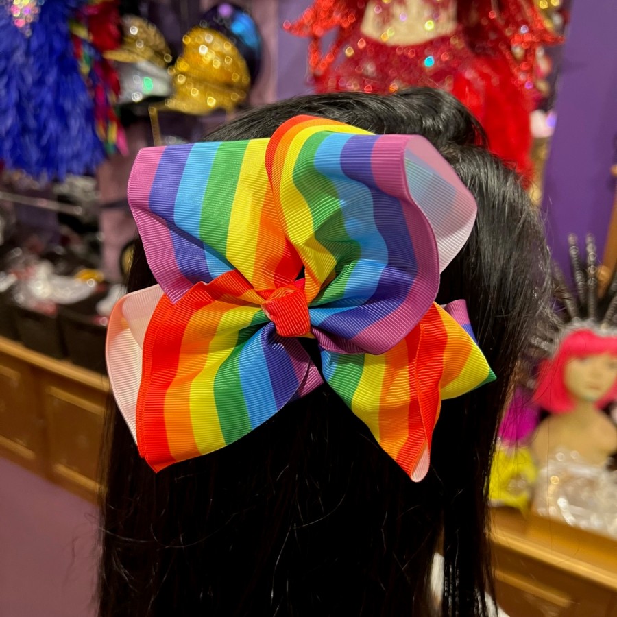Rainbow Bow Hair Clip