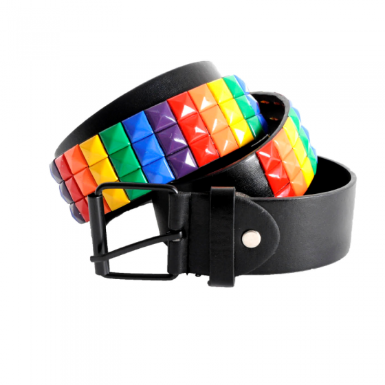Rainbow Check Belt