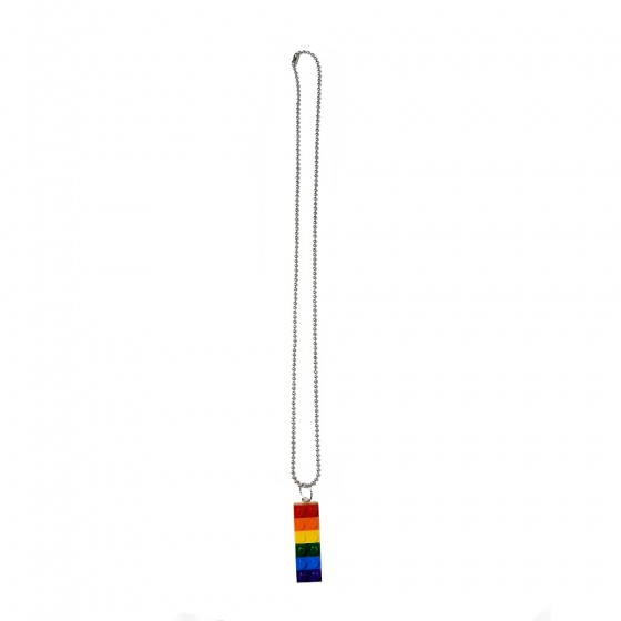 Rainbow Pride Lego Necklace