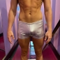 Silver Metallic Men's Lycra Shorts