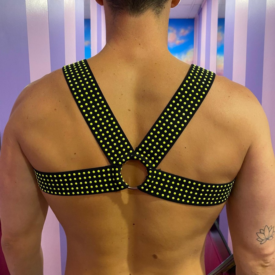 Neon Green Dot Elastic Harness