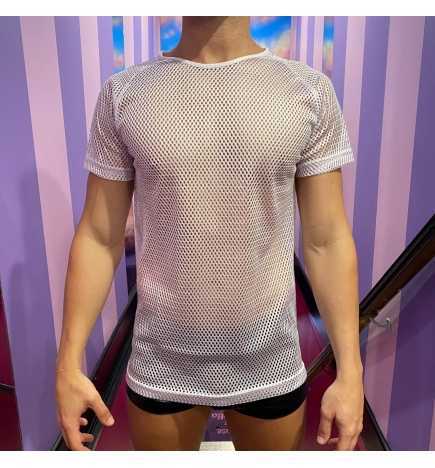 White Mesh T-Shirt