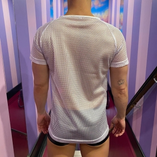 White Mesh T-Shirt