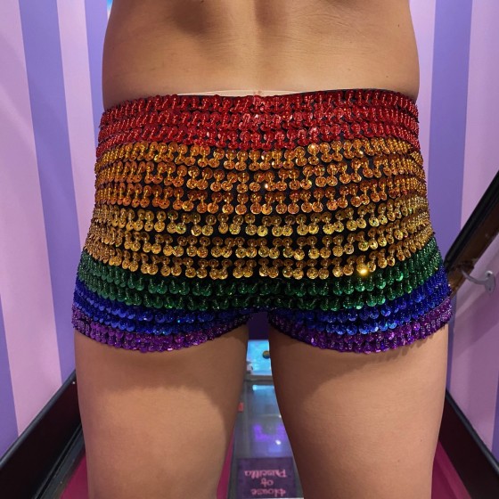 Rainbow Pride Unisex Sequin Shorts