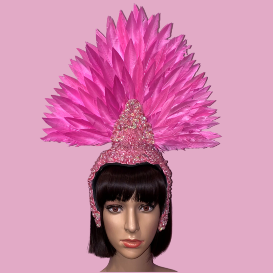 Light Pink Showgirl Feathered Headpiece