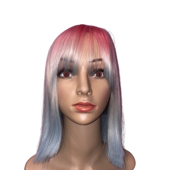 China Pastel Ombre Short Synthetic Bob Wig