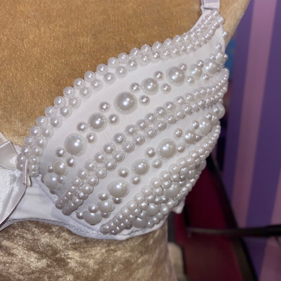 White Pearl Wave Bra