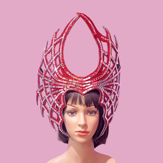 Red Glitter Enchanted Web Headpiece