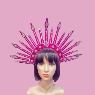 Hot Pink Deluxe Sun Headpiece