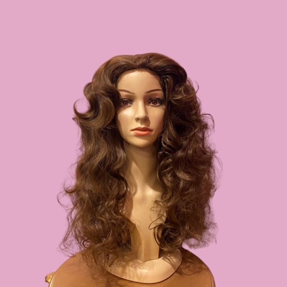 Sandy Light Brown Long Synthetic Wig