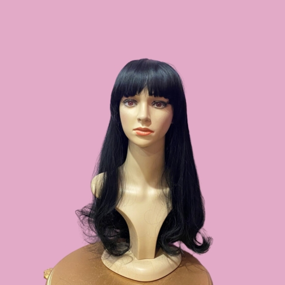 Poppy Black Long Synthetic Wig