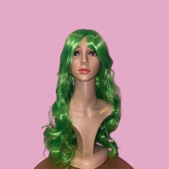 Katy Lime Green Long Synthetic Wig