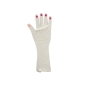 White Medium Length Fishnet Fingerless Gloves