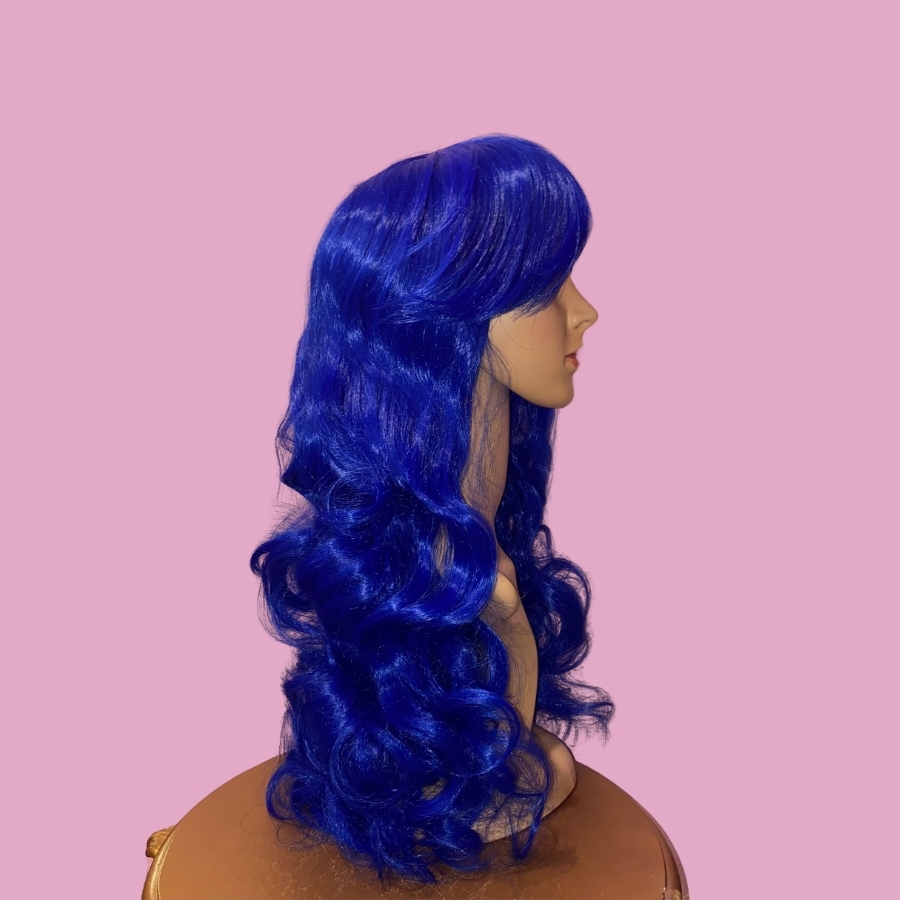 Katy Royal Blue Long Synthetic Wig