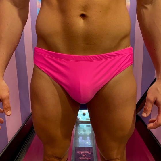 Neon Pink Men's Lycra Hot Pants