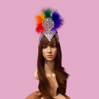 Rainbow Cherry Showgirl Headpiece