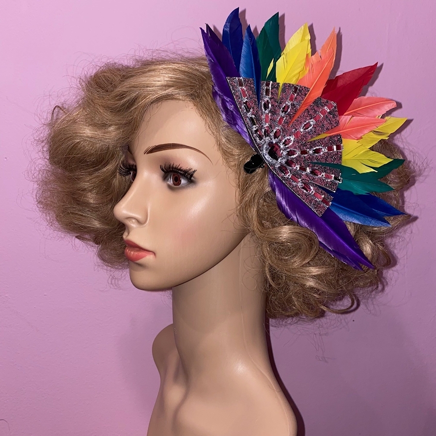 Rainbow Spike Feathered Hair Clip (Style2)