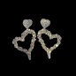 Aurora Borealis Diamante Heart Shaped Pierced Earrings Aurora Borealis Diamante Heart Shaped Pierced Earrings