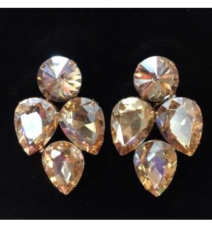 Crystal Diamante Showgirl Pierced Earring
