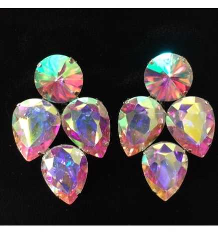 Crystal Diamante Showgirl Pierced Earring