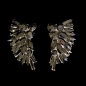Crystal Diamante Leaf Clip-On Earrings Crystal Diamante Leaf Clip-On Earrings