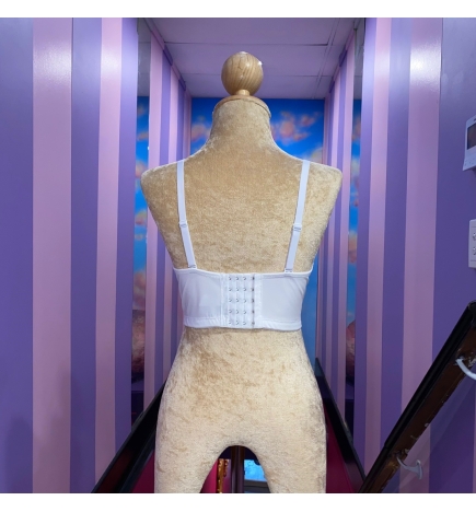 White Bralette with Aurora Stones